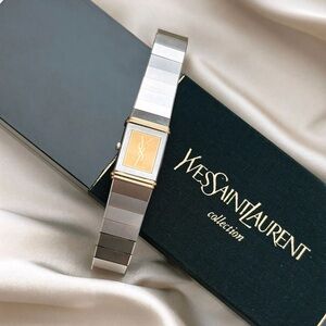 AUTHENTIC RARE VINTAGE YVES SAINT LAURENT REVERSO WATCH - WITH BOX